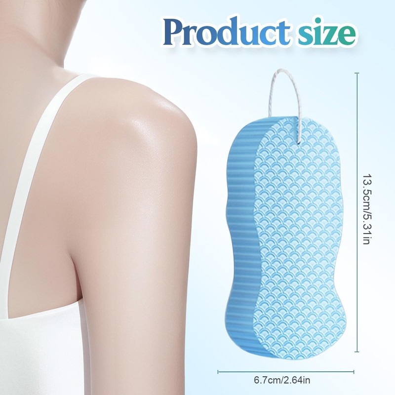 Esponja mágica exfoliante para baño, cepillo corporal reutilizable suave con