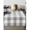 DII CAMZ11457 Gray & White Buffalo Check Woven Table Runner,