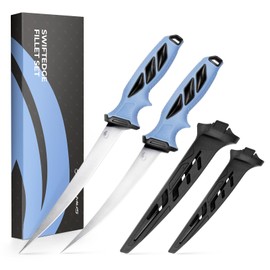 Calamus SwiftEdge Fillet Knife Set, Fishing Knife, G4116 German Stainless Steel, Ultra-Sharp & Flexible Blade, Rust & Corrosion-Resistant Blade, Non-Slip Handle, Fishing Gear, Fishing Gift For Men