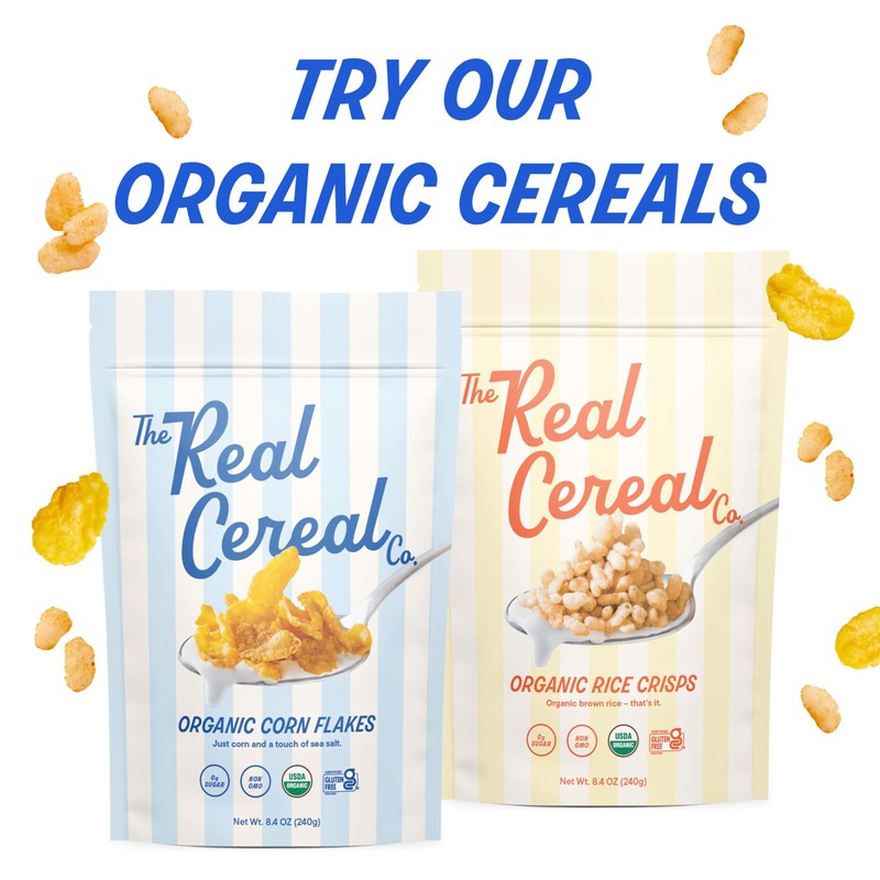 The Real Cereal Company, Organic Brown Rice Crisps Cereal 3-Pack,