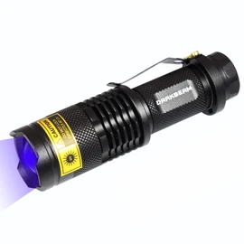 DARKBEAM UV 365nm Light Wood's lamp Blacklight Ultraviolet Flashlight LED Portable Mini Handheld Torch Detector for Dog Urine Pet Stains 370nm Anti-counterfeiting Identification, Resin Curing