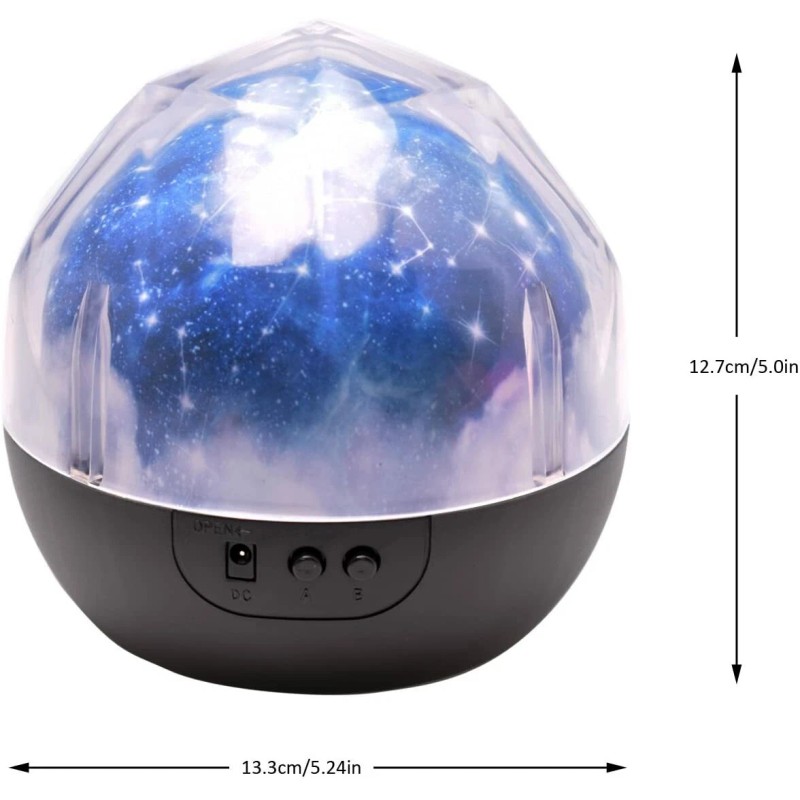 Elmchee Magic Diamonds Projection Lamp Star Universe Night Light Colorful