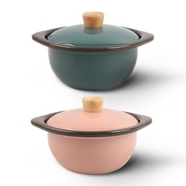 Fujihoro cotton enamel earthenware pot 15cm / pot, Fujihoro enamel earthenware pot 15cm pink / 후지호로 코튼 법랑 뚝배기 15cm / 냄비, 후지호로 법랑 뚝배기 15cm 핑크