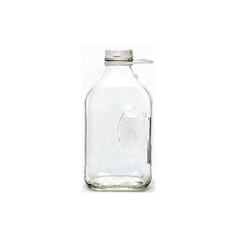 The Dairy Shoppe 2 Qt Heavy Glass Milk Bottle with