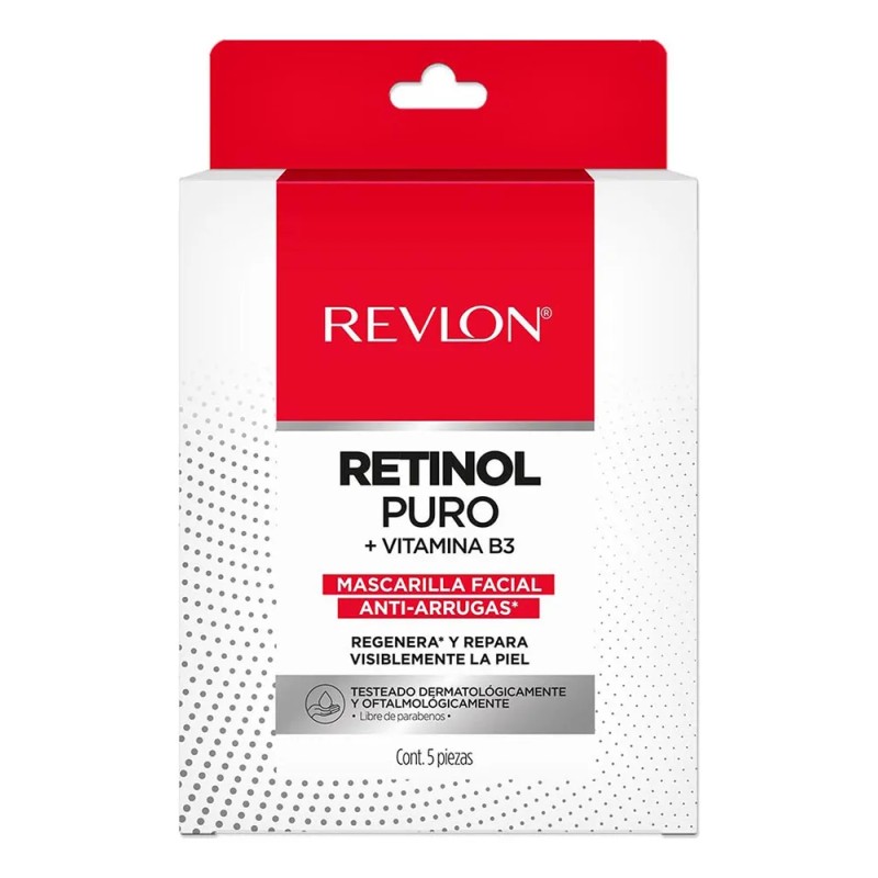 Pack x5 Mascarilla Facial Revlon Con Retinol Puro