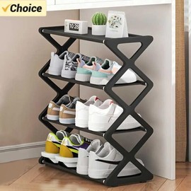핫4단 X형 신발 정리대 기숙사 다용도 방진 현관 복도 침실용 Hot 4-Tier X-Shaped Shoe Rack Dormitory Multifunctional Dustproof Entryway Corridor Bedroom Use [01 4-layer-A]
