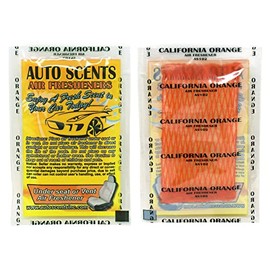Individually Wrapped - Professional Car Air Freshener Pads - Remove Smells & Add Ambience (15 Per Pack) (California Orange)