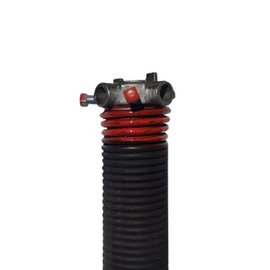 ALCAN Premium Garage Door Torsion Spring (0.225 in. Wire x 2 in. D x 27 in. L) | Garage Door Spring Replacement for 7-8 Feet High Garage Doors (Black/Right)