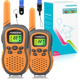 FOREDOM J388C Walkie Talkies for Kids 2 Pack Long Range with Flashlight - Orange