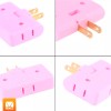 Maíz 3pz Adaptador Enchufe Bisagra Multicontacto Giratorio 180°