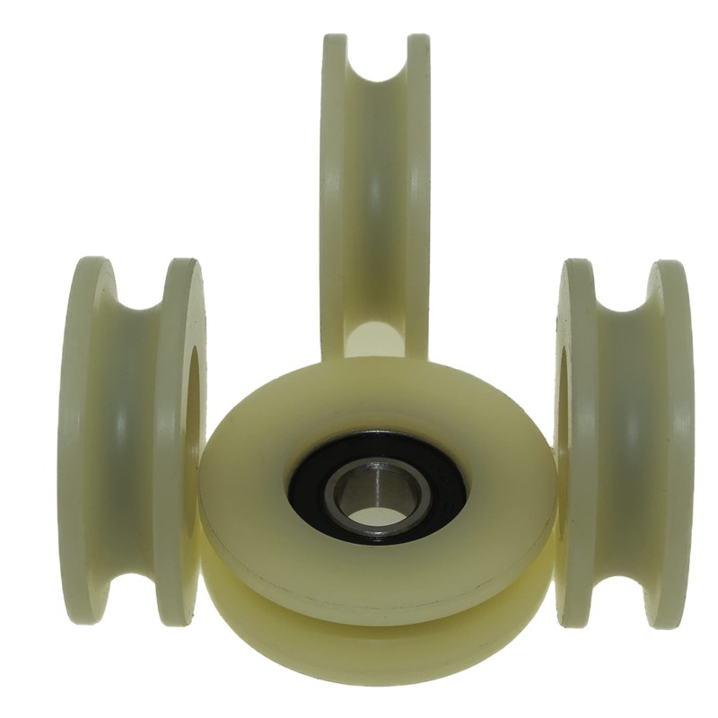 Pack of 4 x Nylon Pulley Wheels with 8 mm