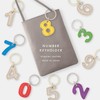 [Slip-on] Key Chain (JNK-1401 Number Keychain, 4 (Yellow), One Size