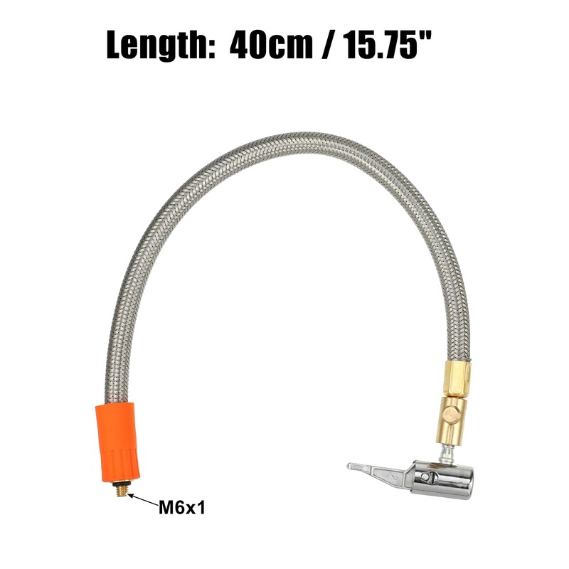 X AUTOHAUX 15.8" Flexible Tire Inflator Hose Adapter M6 with