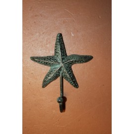 Stoneledge Investments (5) Sea Life Ocean Wall Decor Cast Iron Wall Hooks Rack, Beach Scene