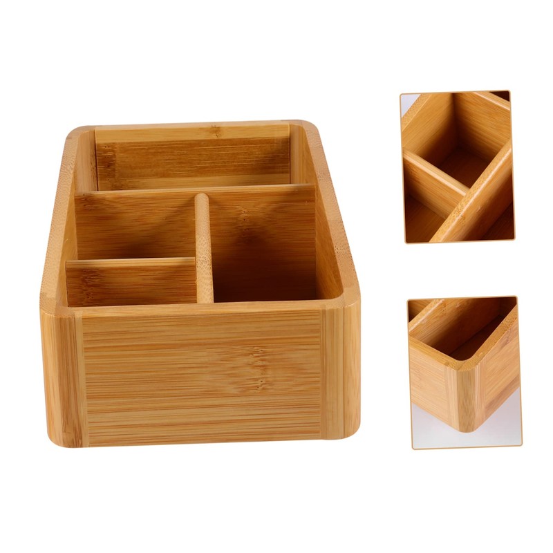 Gatuida 1pc Wooden Storage Box for Home Sundries and Cosmetics