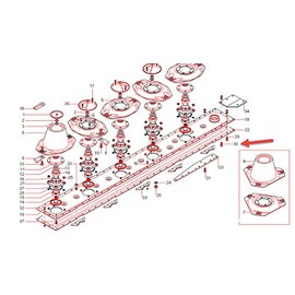 Code 26112 M10X45 Bolt for Gribaldi Salvia DM Series Disc Mower