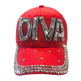 Popfizzy Rhinestone Diva Hat for Women, Bedazzled Queen Gifts, Bling Hats for Women Trendy, Sparkly Princess Accessories