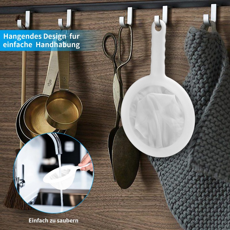 Tenbrachian 2 Pcs Fine Mesh Strainer, Kitchen Sieves and Strainers,