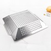 AIMALL 8 Inch Small BBQ Grill Basket, Stainless Steel Barbecue