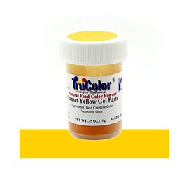 TruColor Sunset Yellow Natural Gel Paste Powder Food Coloring, 10 Grams