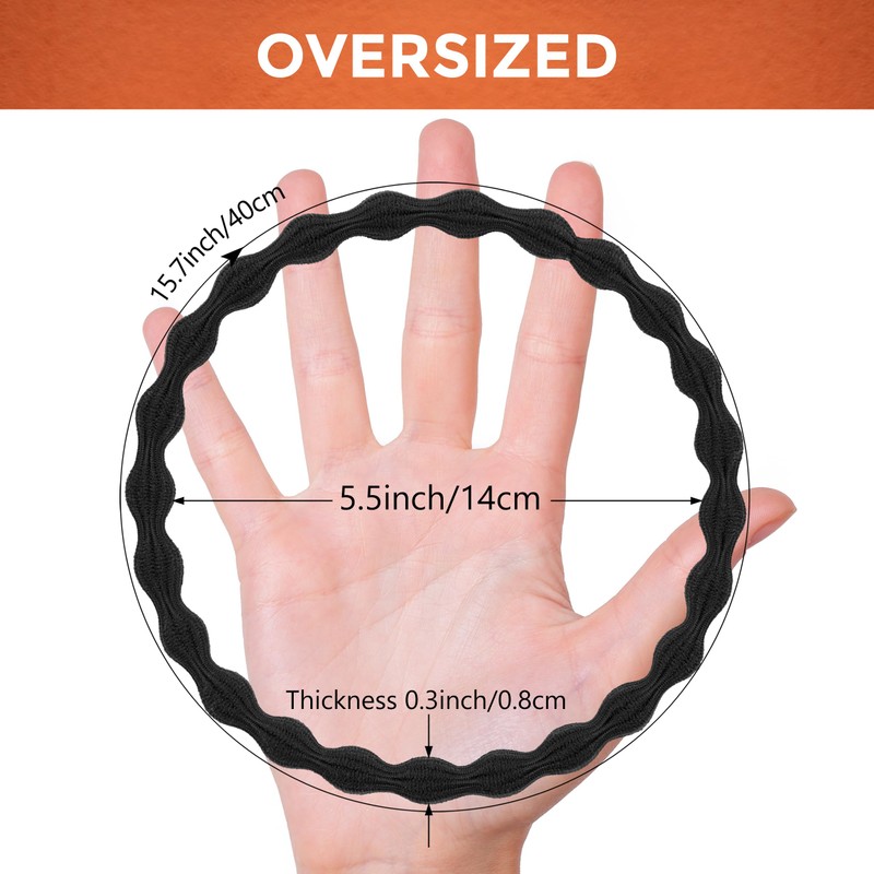 12-Pack 4X Extra Long Hair Ties - Ideal for Dreadlocks,