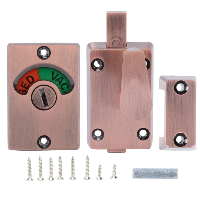 Partition Door Lock with Handle Public Toilet Restroom Bolt Lock