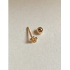 10k mini flower line piercing each (1 piece) / 10k