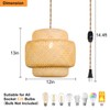 Depuley Rustic Woven Pendant Light, 3-Light Metal Basket Hanging Lights