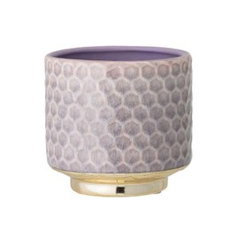 Nordring Ceramic Flower Pot Goldy - colorful Planter, Pot for plants, sukkulents Size S (10 cm ø) Dia 4-1/8", Stoneware, mauve