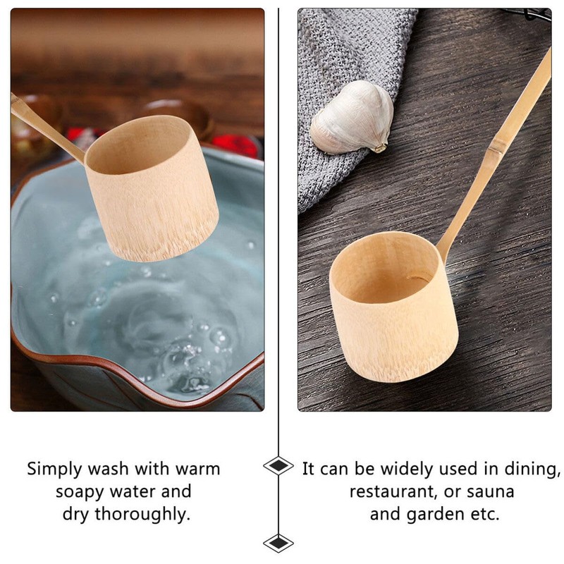 Natural hishaku water ladle Bamboo Japanese Water Ladle Handmade Long