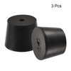 sourcing map Rubber Tapered Plug 27mm to 34mm with Hole