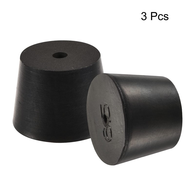 sourcing map Rubber Tapered Plug 27mm to 34mm with Hole