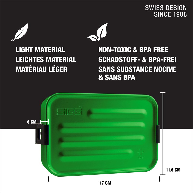 SIGG Metal Box Plus S, lunch box, 0.8 L, modern