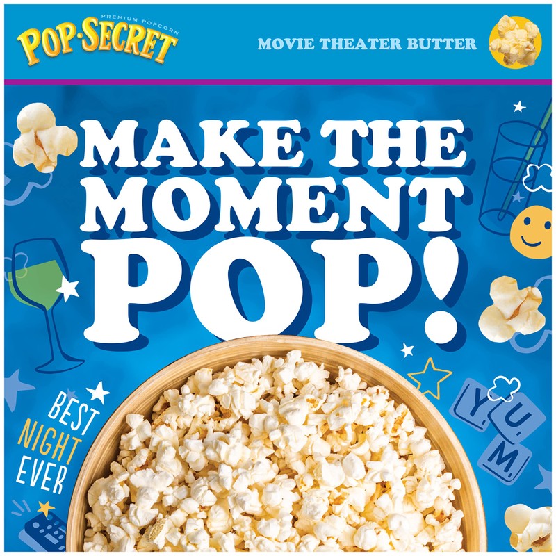 Pop Secret Popcorn, Movie Theater Butter, Microwave Popcorn Bags, 3