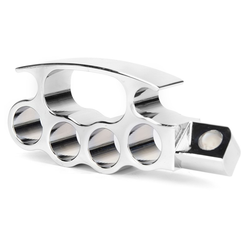 Motorcycle Front Footpegs Pedal CNC Aluminum Footrest Universal Modified AccessorySilver