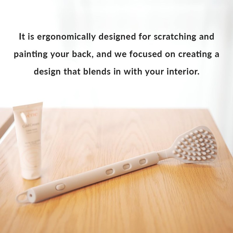 Back scracher Lotion applicator Cream applicator (baige)