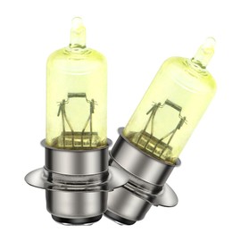 SOFOC P15D-25-1 H6M Motorcycle ATV Headlight Lamp Low / High Beam Lamp Double Contact Socket 12V 35W Yellow Pack of 2