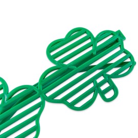 St. Patricks Day Shamrock Four Leaf Clover Design Green Lucky Plastic Shutter Glasses Shades Sunglasses Eyewear for Party Props, Decorations (12 Pack)