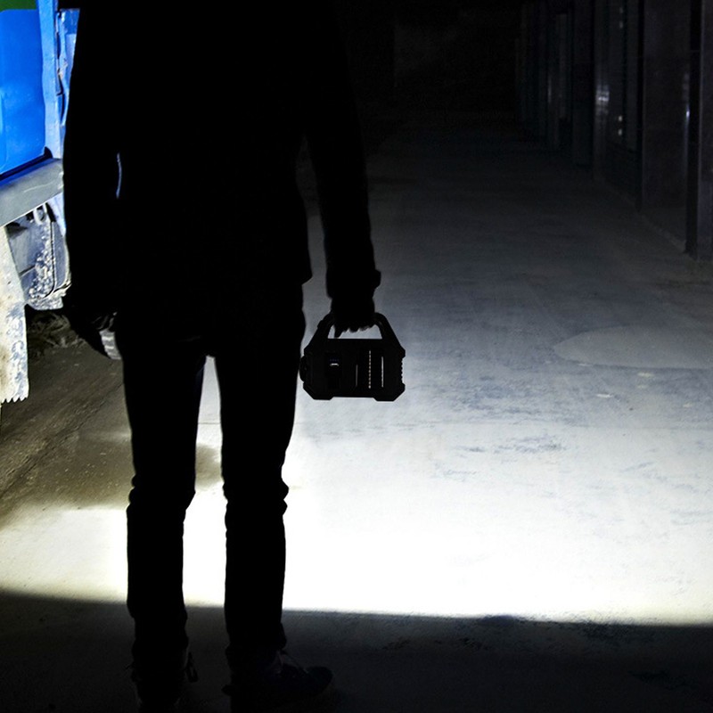 Solar Outdoor Flashlight Portable Rechargeable Super Bright Waterproof Multifunction Work