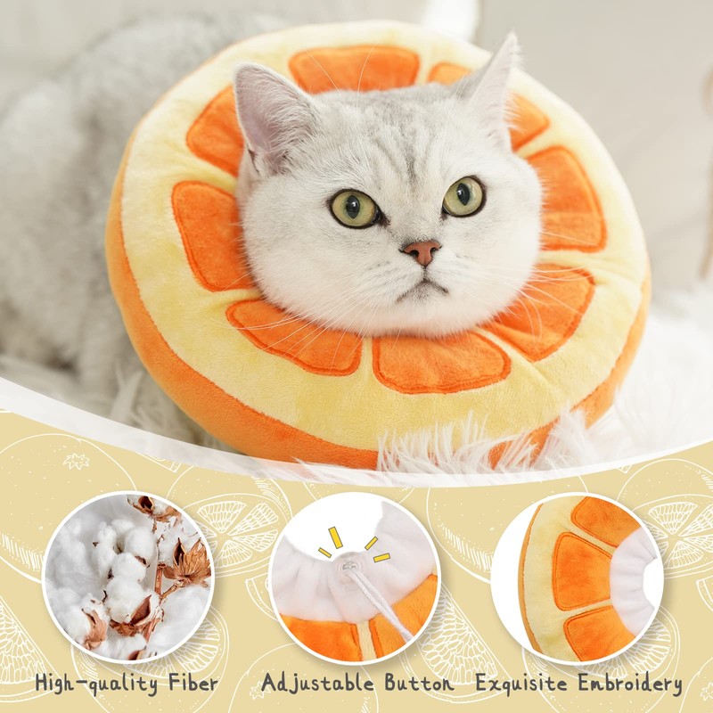 ANWA Adjustable Cat Cone Collar Soft, Cute Cat Donut Collar