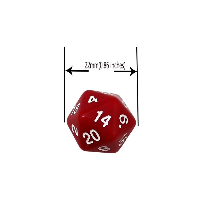 SmartDealsPro 10-Pack 20 Sided Dice D20 Polyhedral Dice for DND