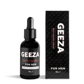 Geeza Men's Anti Ageing Facial Serum with Hyaluronic Acid & Retinol - Reduce Fine Lines & Wrinkles