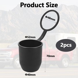 Bamyli Towing Hitch Protective Cap, Towing Hitch Cover, Black Universal Towing Hitch Cover for Car, Motorhome, Ball Head, Practical Towing Hitch Cap, Pack