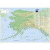Detailed Alaska Physical State Map - 23.3 x 16.5 Inches