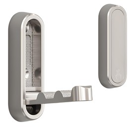 Foldable Wall Hook, 2Pcs Folding Coat Hooks, Heavy Duty Zinc Alloy Folding Hooks Wall Mounted for Hanging Coat Towels Clothes Hat Bags Keys (Silver, 2 Hooks)