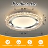 UOFUS 32W LED Flush Mount Ceiling Light Chrome 15.7inch Modern