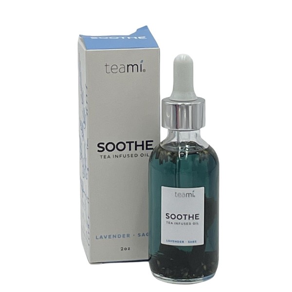 Teami Soothe Tea Infused Face Oil 2 oz Organic Lavender Sage Blue Tansy
