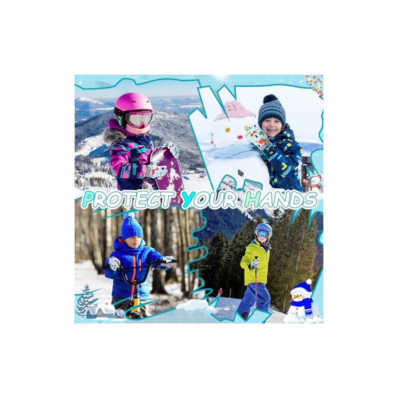 Guantes de invierno para niños y niñas, guantes de nieve