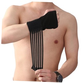 Mobestech 10pcs Weightlifting Wrist Brace Comfortable Wrist Support for Powerlifting Fitness Wristband Breathable Sports for Exercise Black