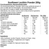 Sunflower Lecithin Powder - Phosphatides - SOYA Alternative (250g)